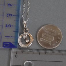 画像10: K18WG/PGダイヤモンドハートチェーンペンダント 月モチーフ D0.07 D0.04 4.2g 44cm (10)