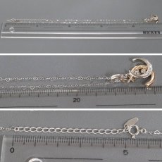 画像9: K18WG/PGダイヤモンドハートチェーンペンダント 月モチーフ D0.07 D0.04 4.2g 44cm (9)