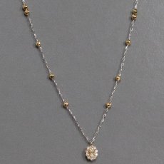 画像2: K18YG/WGダイヤモンドネックレス D0.526 D0.44 5.0g  AJ付55cm (2)