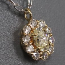 画像3: K18YG/WGダイヤモンドネックレス D0.526 D0.44 5.0g  AJ付55cm (3)