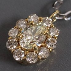 画像4: K18YG/WGダイヤモンドネックレス D0.526 D0.44 5.0g  AJ付55cm (4)