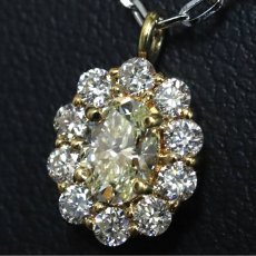 画像7: K18YG/WGダイヤモンドネックレス D0.526 D0.44 5.0g  AJ付55cm (7)