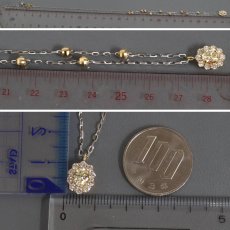 画像9: K18YG/WGダイヤモンドネックレス D0.526 D0.44 5.0g  AJ付55cm (9)