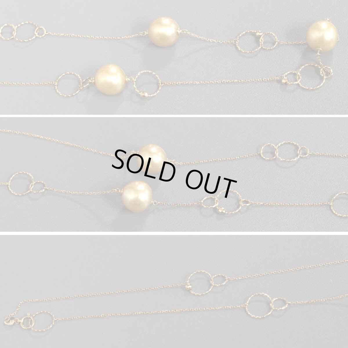 画像2: K18ゴールデンパールネックレス 18.5g 76cm (2)