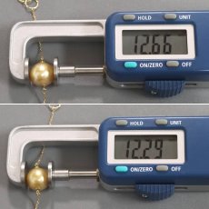 画像4: K18ゴールデンパールネックレス 18.5g 76cm (4)