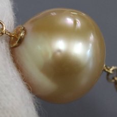画像7: K18ゴールデンパールネックレス 18.5g 76cm (7)