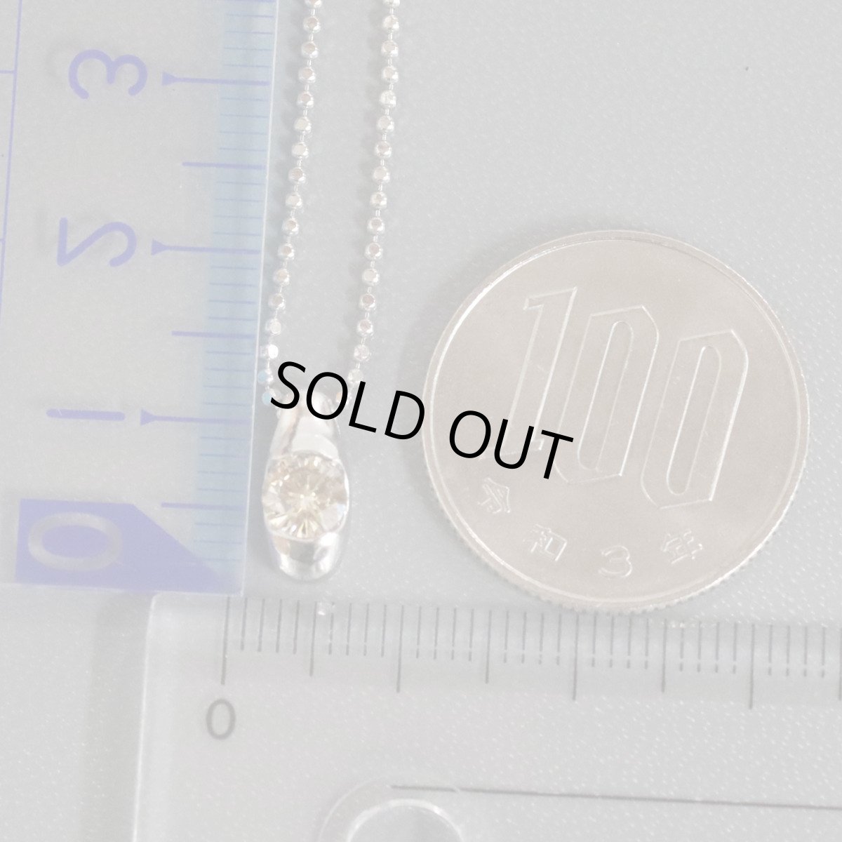 画像10: Pt900/850ダイヤモンドペンダント D0.388 4.7g 41cm (10)