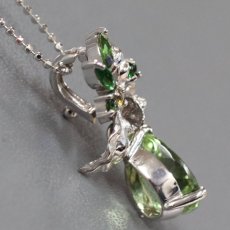 画像2: K18WGトルマリンペンダント T2.17 4.6g 40cm (2)