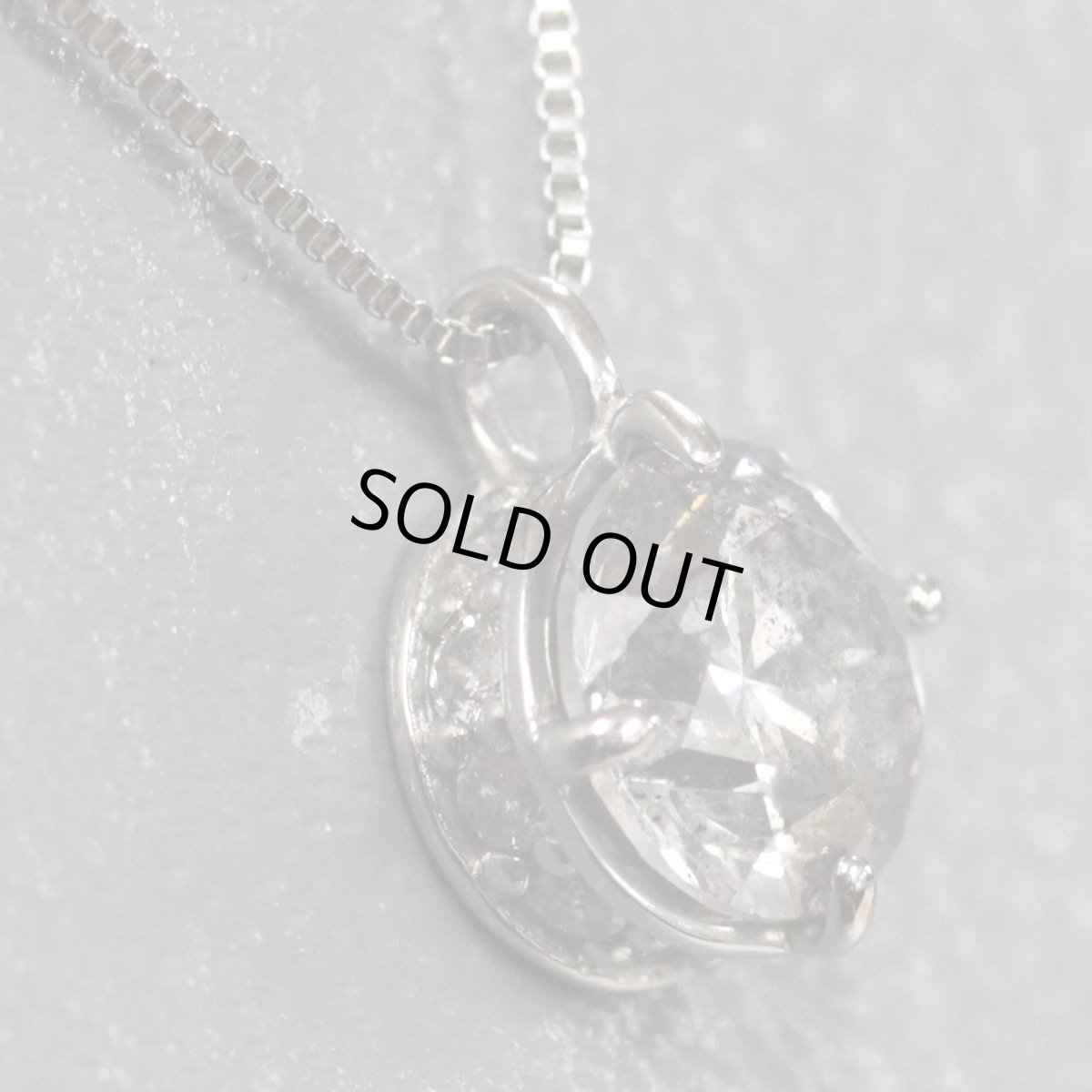 画像2: Pt900/850ダイヤモンドネックレス D0.60 1.8g AJ付44cm 鑑定書 (2)