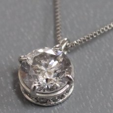 画像3: Pt900/850ダイヤモンドネックレス D0.60 1.8g AJ付44cm 鑑定書 (3)