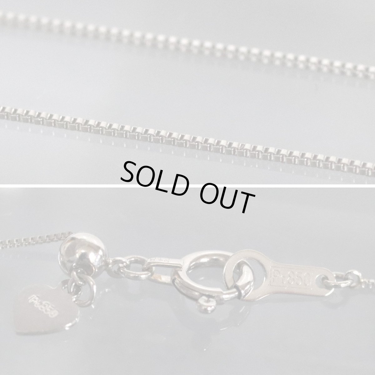 画像8: Pt900/850ダイヤモンドネックレス D0.60 1.8g AJ付44cm 鑑定書 (8)