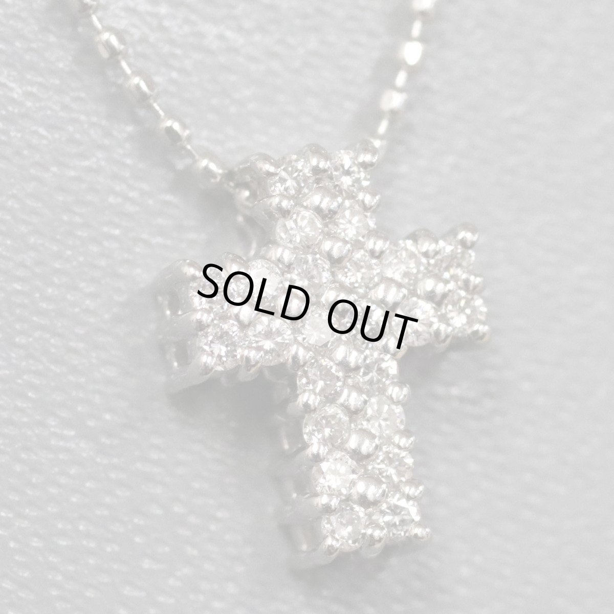 画像1: Pt900/850ダイヤモンドペンダント クロスモチーフ D0.19 3.0g 40cm プラチナ (1)