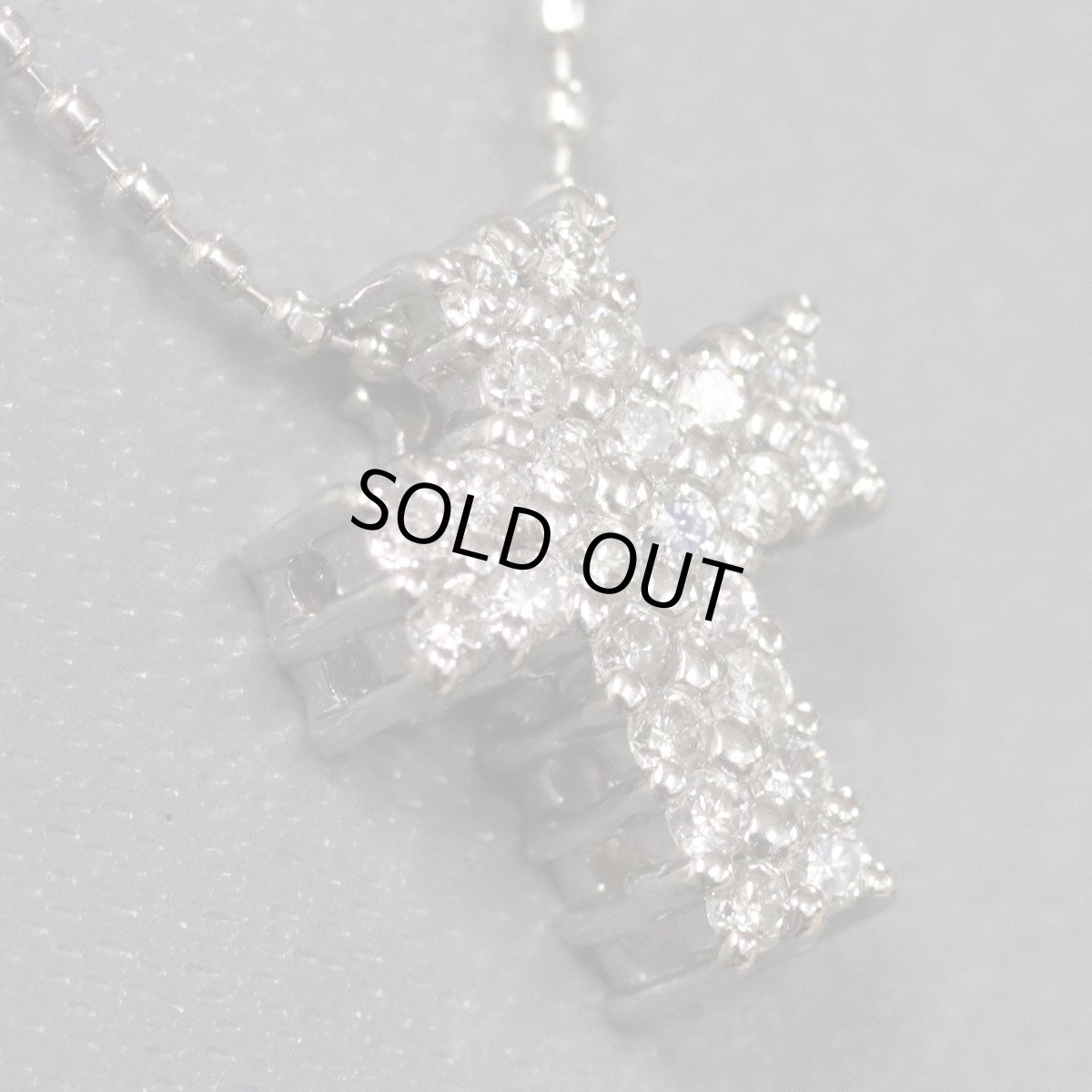 画像2: Pt900/850ダイヤモンドペンダント クロスモチーフ D0.19 3.0g 40cm プラチナ (2)