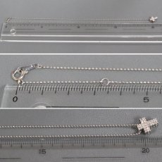 画像9: Pt900/850ダイヤモンドペンダント クロスモチーフ D0.19 3.0g 40cm (9)