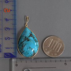 画像9: K18ターコイズペンダントトップ 7.3g (9)