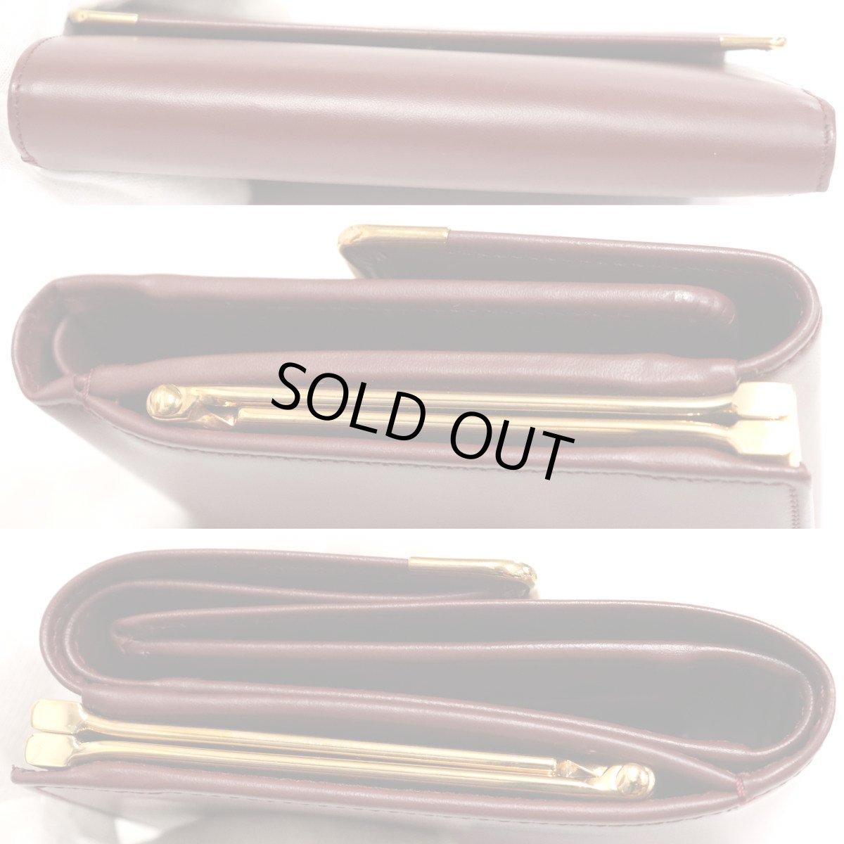 画像4: カルティエ がま口長財布 マストライン ボルドー (4)