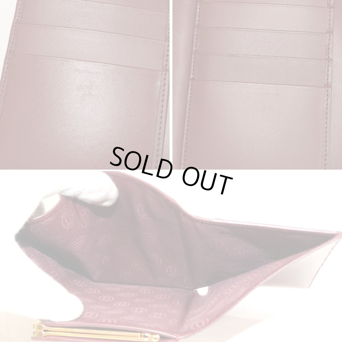 画像8: カルティエ がま口長財布 マストライン ボルドー (8)