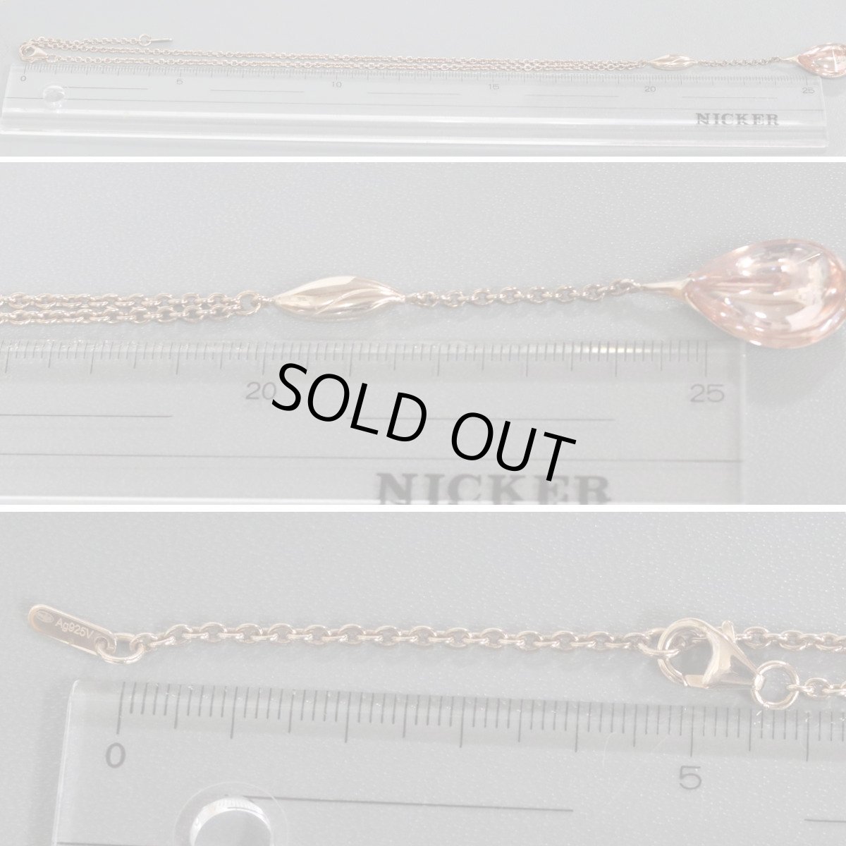 画像9: バカラ SV925 フルール・ドゥ・プシデリックネックレス ピンククリスタル 40-43cm (9)