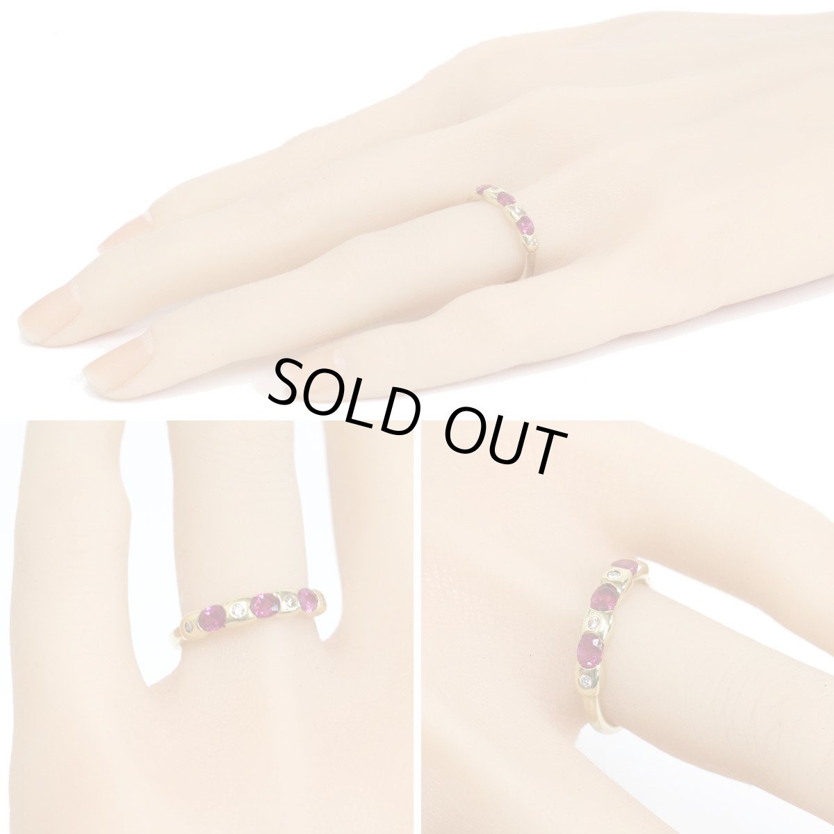 画像10: K18ルビーダイヤモンドリング R0.60 D0.07 3.2g #12 (10)