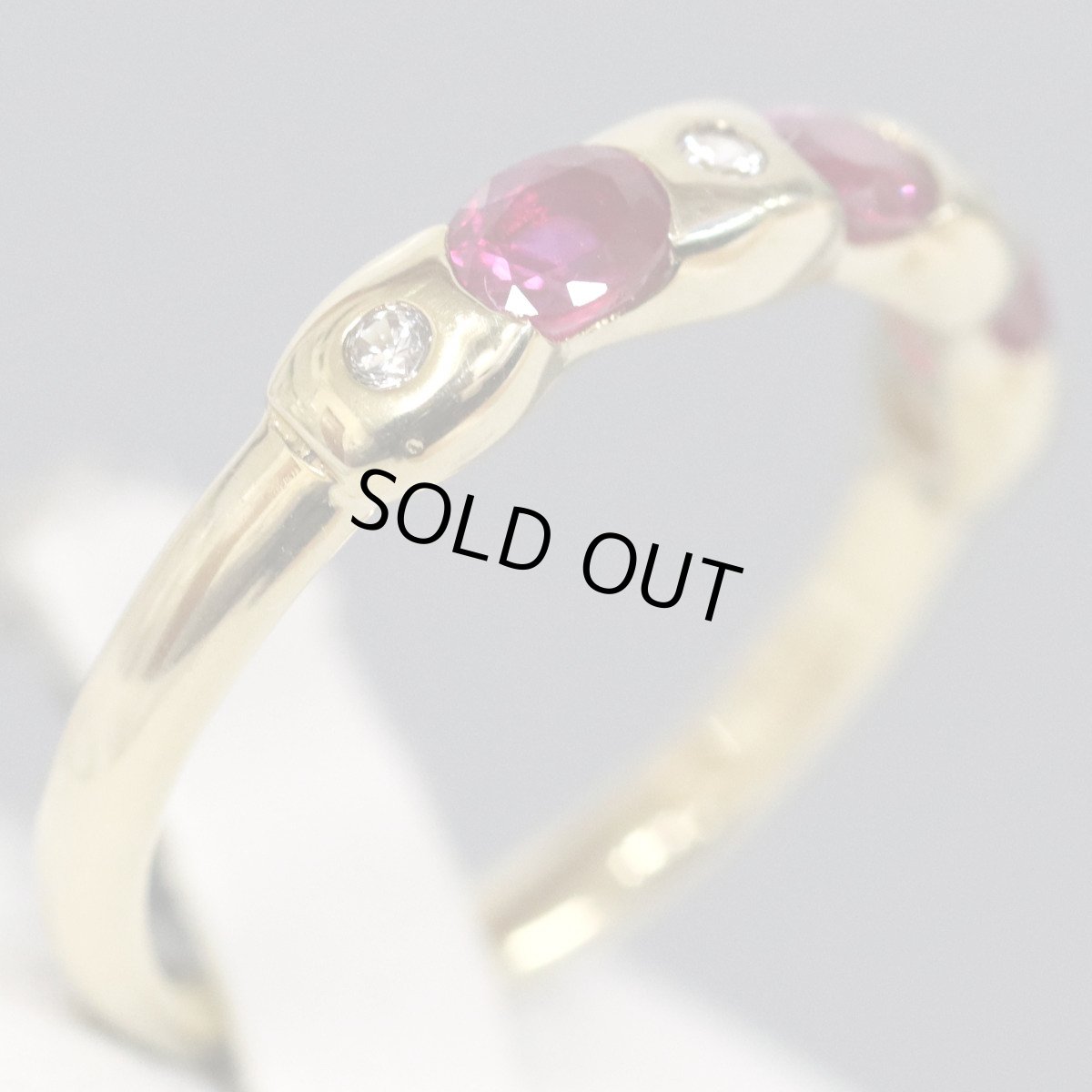 画像3: K18ルビーダイヤモンドリング R0.60 D0.07 3.2g #12 (3)