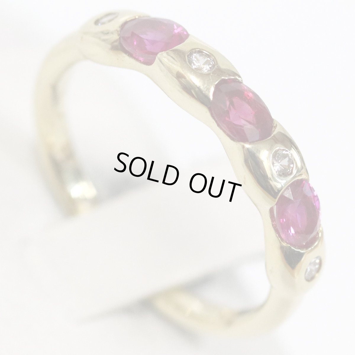 画像4: K18ルビーダイヤモンドリング R0.60 D0.07 3.2g #12 (4)