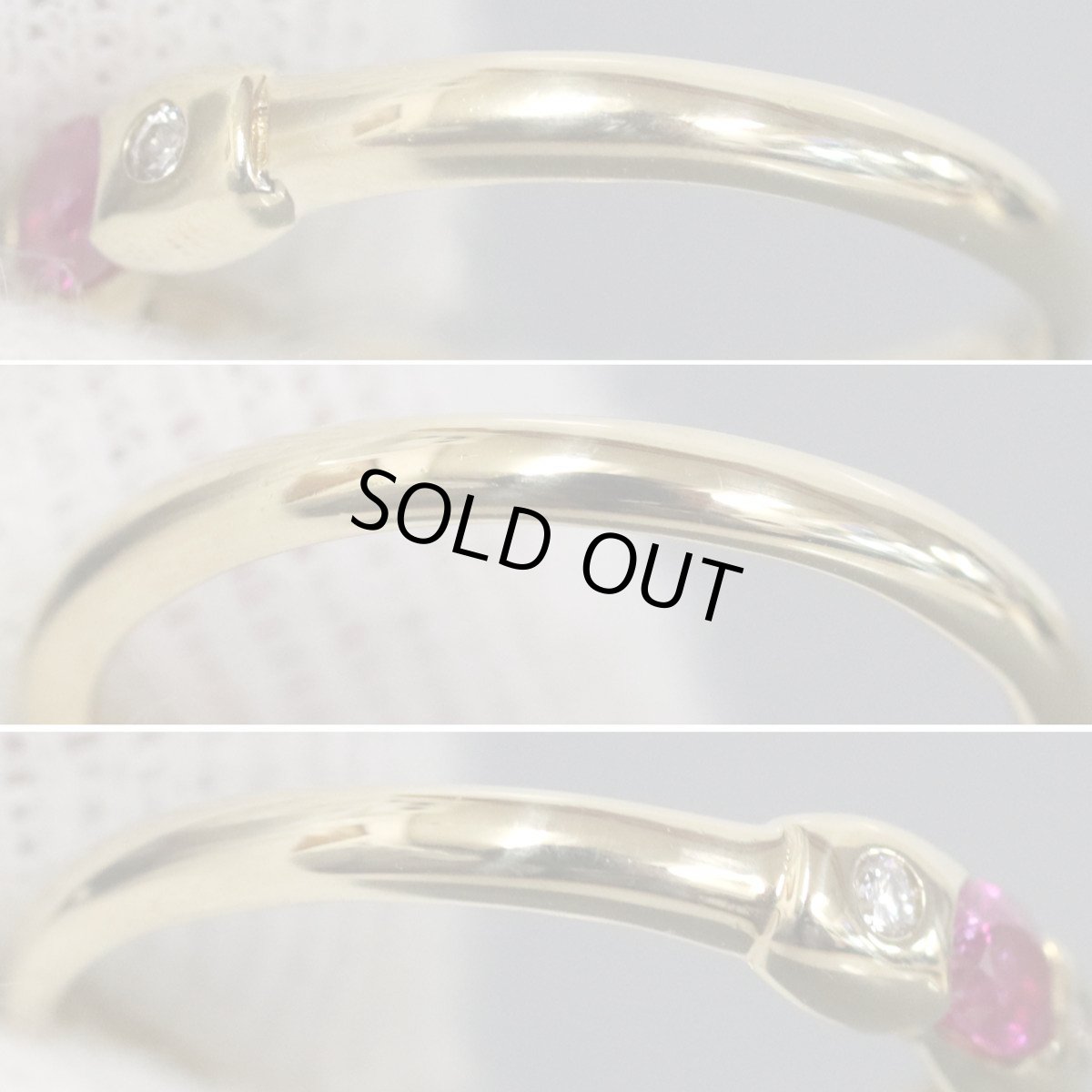 画像6: K18ルビーダイヤモンドリング R0.60 D0.07 3.2g #12 (6)