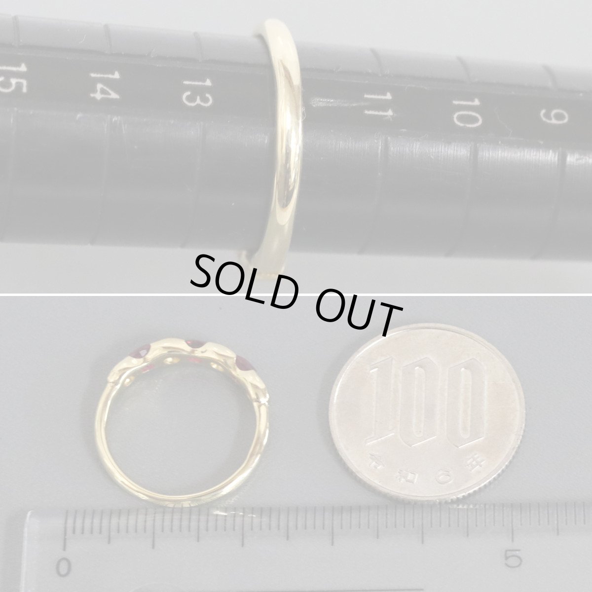 画像8: K18ルビーダイヤモンドリング R0.60 D0.07 3.2g #12 (8)