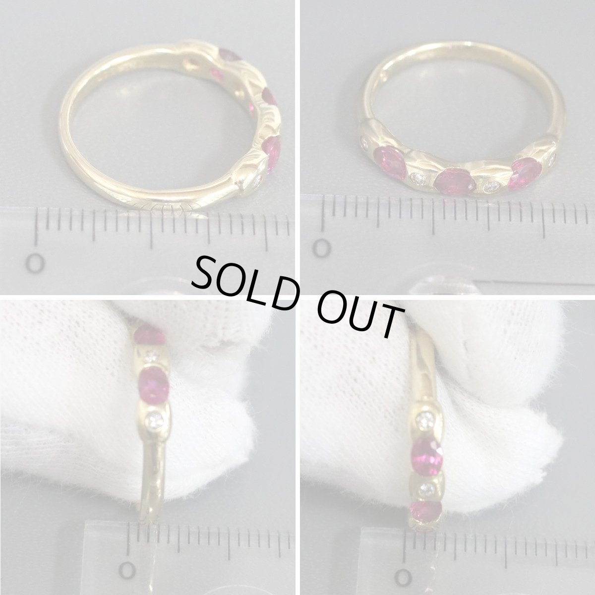 画像9: K18ルビーダイヤモンドリング R0.60 D0.07 3.2g #12 (9)