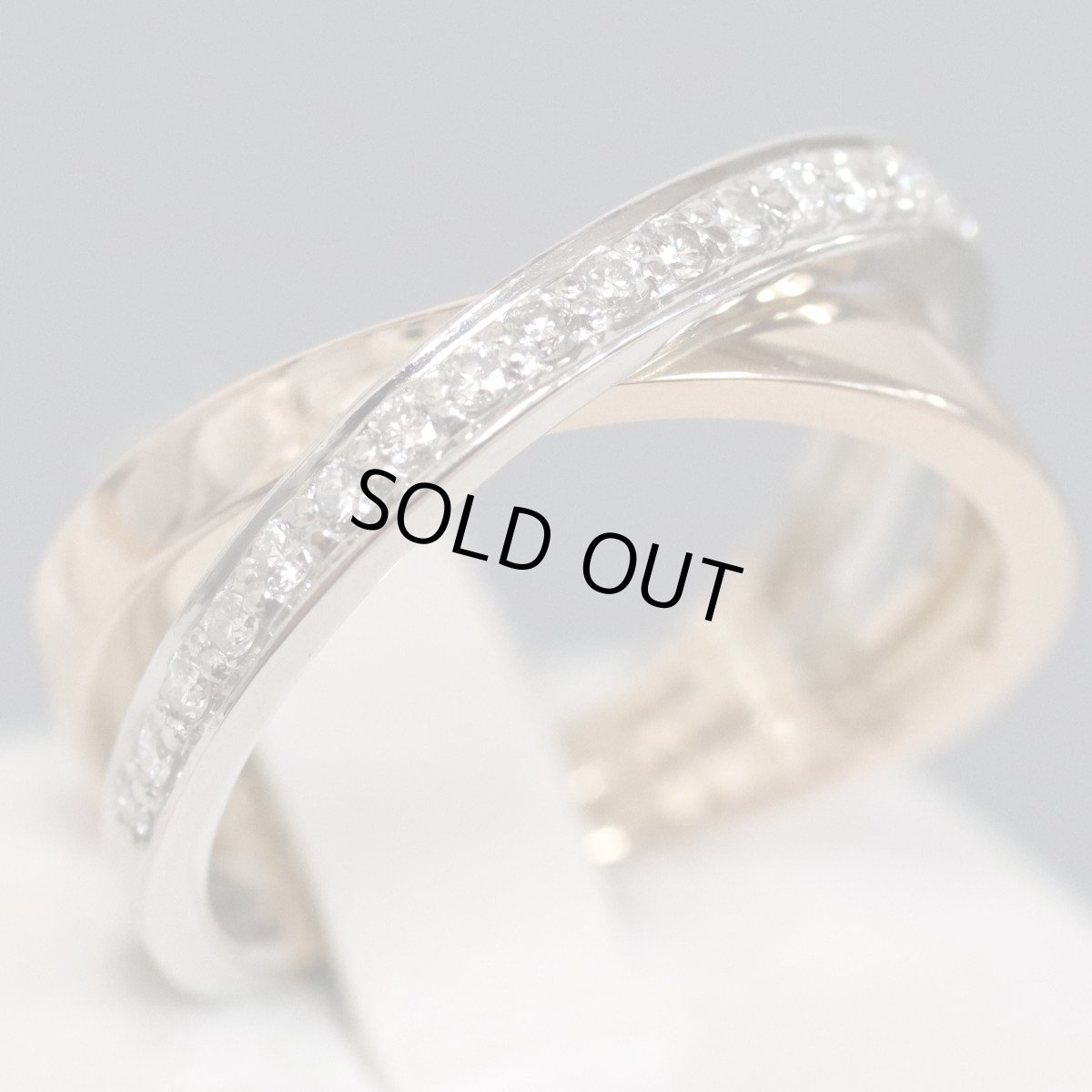 画像1: ヴァンドーム Pt900/K18PGダイヤモンドリング D0.19 4.8g #9 (1)