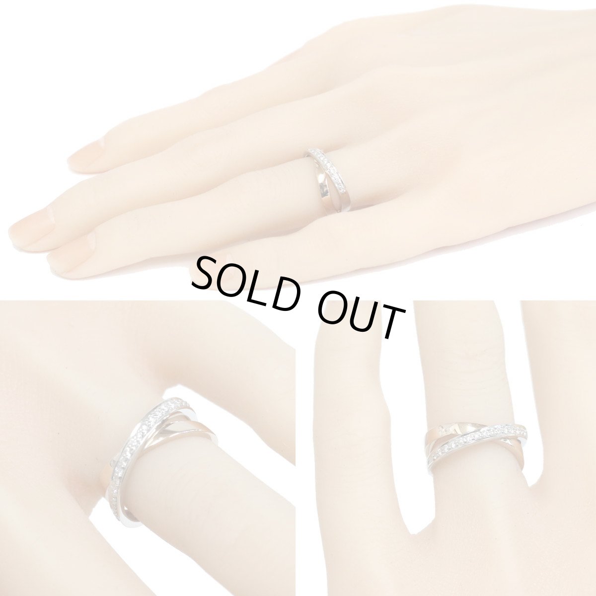 画像10: ヴァンドーム Pt900/K18PGダイヤモンドリング D0.19 4.8g #9 (10)