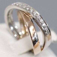 画像3: ヴァンドーム Pt900/K18PGダイヤモンドリング D0.19 4.8g #9 (3)