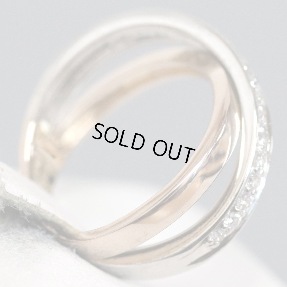 画像4: ヴァンドーム Pt900/K18PGダイヤモンドリング D0.19 4.8g #9 (4)