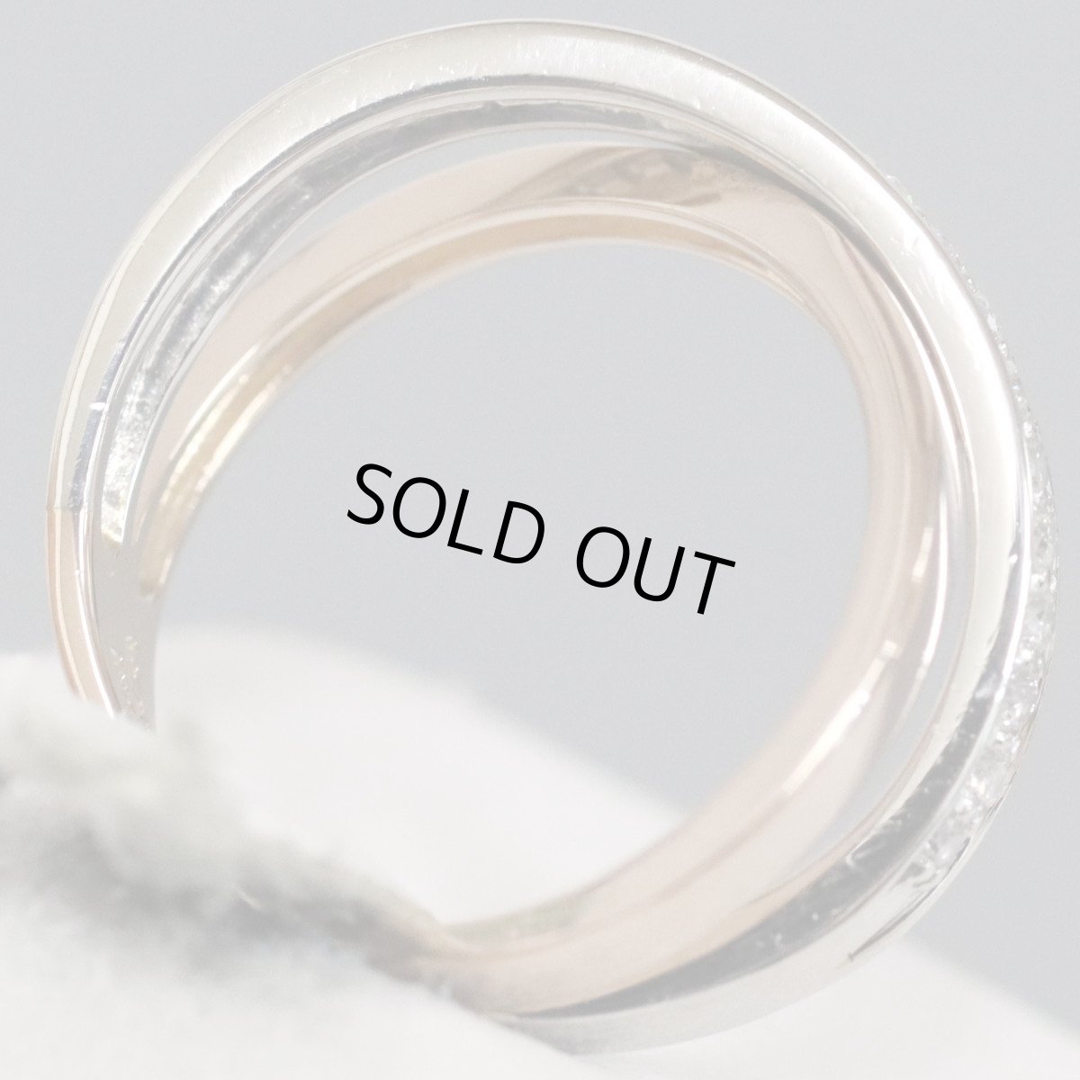 画像5: ヴァンドーム Pt900/K18PGダイヤモンドリング D0.19 4.8g #9 (5)