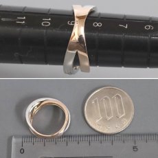 画像8: ヴァンドーム Pt900/K18PGダイヤモンドリング D0.19 4.8g #9 (8)