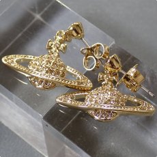 画像2: ヴィヴィアンウエストウッド MINI BAS RELIEF ドロップピアス(1205999311) (2)