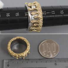 画像8: K18/チタンダイヤモンドリング D0.168 12.7g #13 (8)