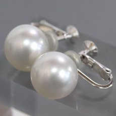 画像1: K18WGパールイヤリング 約11.5mm 総計5.9g (1)
