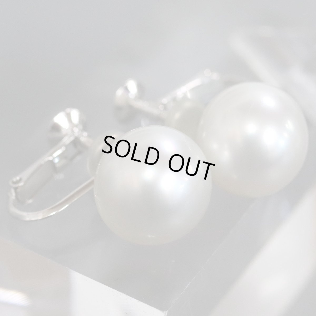 画像2: K18WGパールイヤリング 約11.5mm 総計5.9g (2)