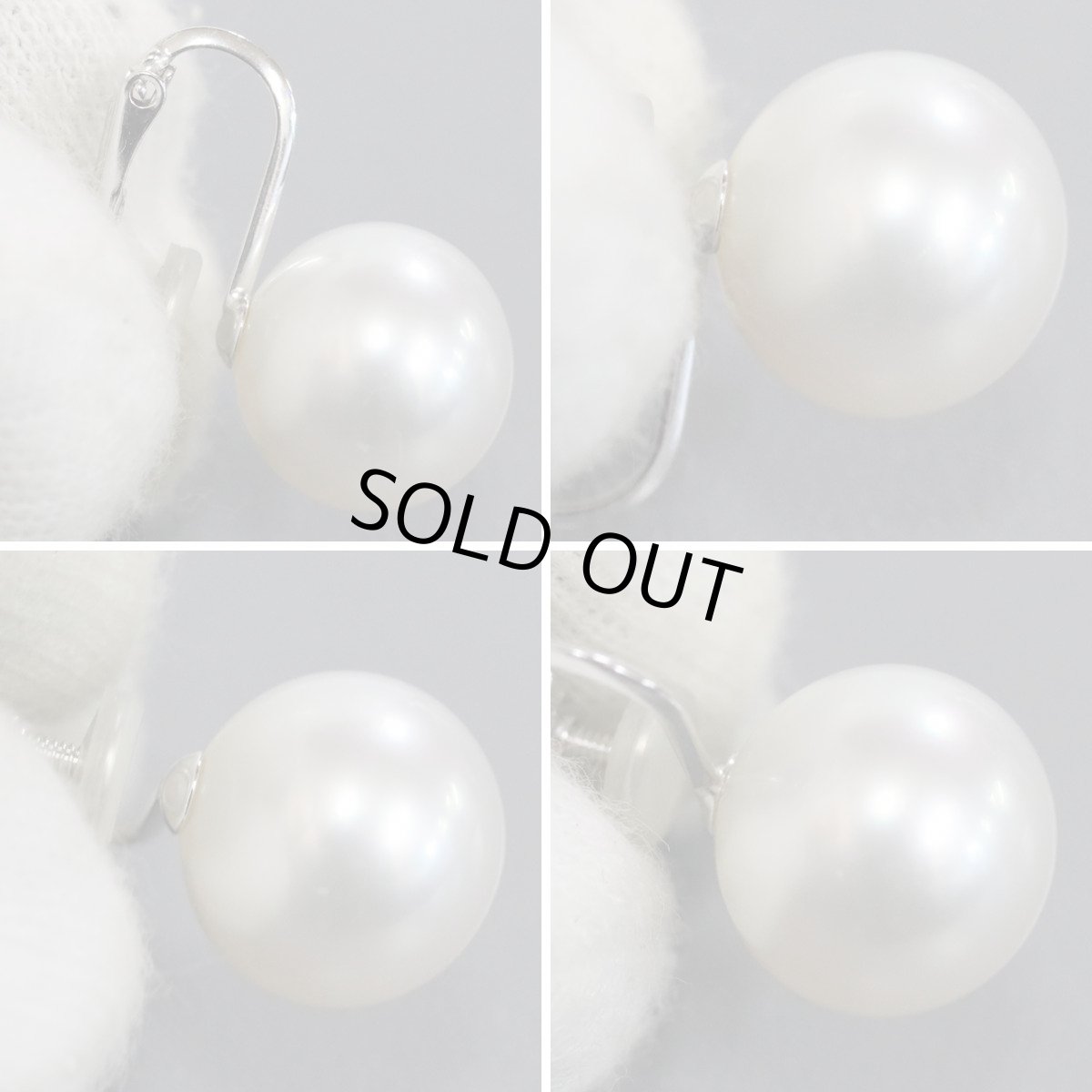 画像6: K18WGパールイヤリング 約11.5mm 総計5.9g (6)