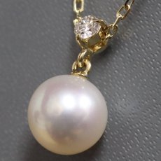 画像3: ミキモト K18ダイヤモンドパールネックレス パール8.5mm 2.1g 38cm (3)
