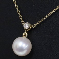 画像7: ミキモト K18ダイヤモンドパールネックレス パール8.5mm 2.1g 38cm (7)