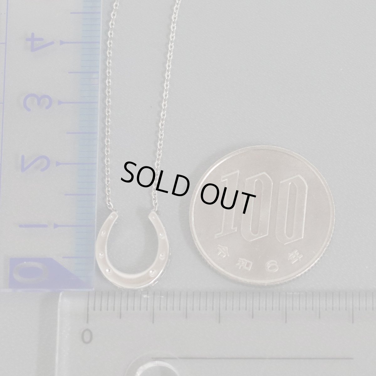 画像10: Pt900/Pt850ネックレス 馬蹄モチーフ 2.8g (10)