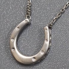 画像2: Pt900/Pt850ネックレス 馬蹄モチーフ 2.8g (2)
