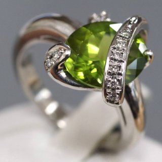 ノンブランド リング 指輪 エメラルド ダイヤモンド リング EM0.7ct/FD:0.16ct/エメラルド・ダイヤモンドリング・指輪/K18YG