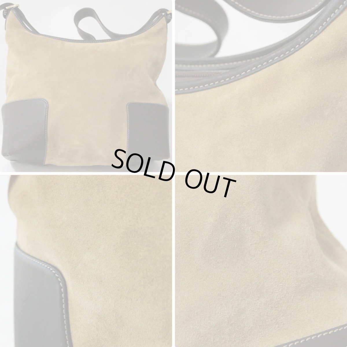 画像2: ロエベ ワンショルダーバッグ アナグラム スウェード レザー (2)