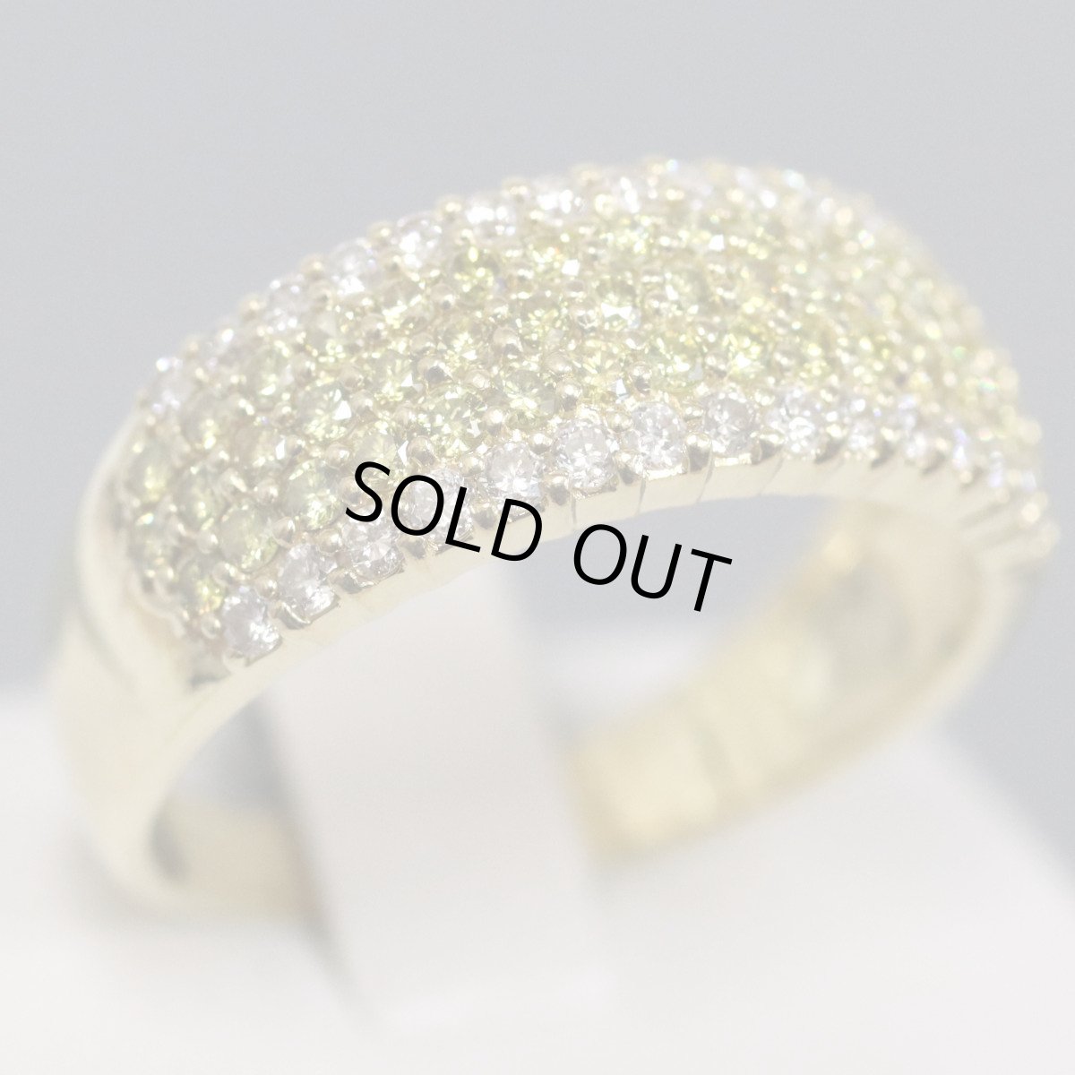 画像1: K18ダイヤモンドリング D1.00 4.5g #15 イエローゴールド (1)