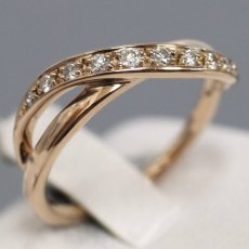 画像1: ヨンドシー K18PGダイヤモンドリング 9PD 2.8g #10 (1)