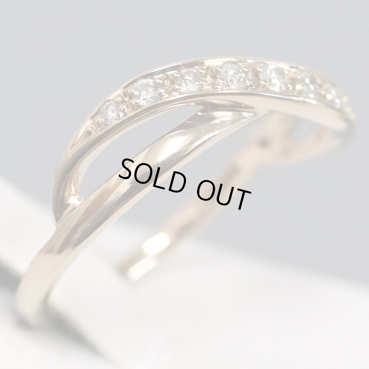 画像2: ヨンドシー K18PGダイヤモンドリング 9PD 2.8g #10 ピンクゴールド (2)