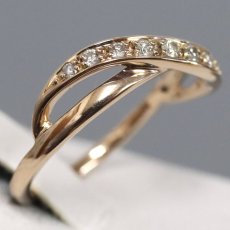 画像2: ヨンドシー K18PGダイヤモンドリング 9PD 2.8g #10 (2)