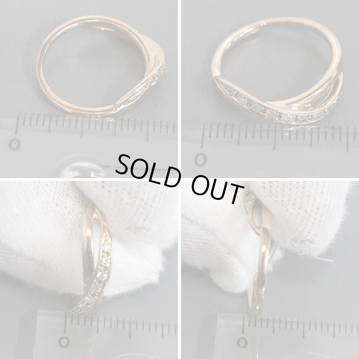 画像9: ヨンドシー K18PGダイヤモンドリング 9PD 2.8g #10 ピンクゴールド (9)